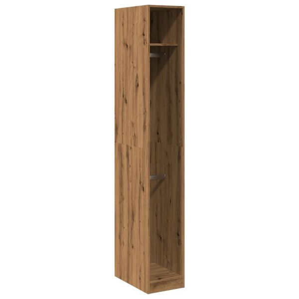 Armario de madera de ingeniería roble artesanal 30x50x200 cm Roble artisan 30 x 50 x 200 cm 1 estante