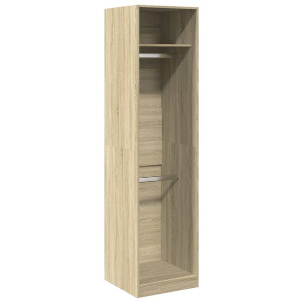 Armario de madera contrachapada color roble 50x50x200 cm Roble Sonoma 50 x 50 x 200 cm 1 estante