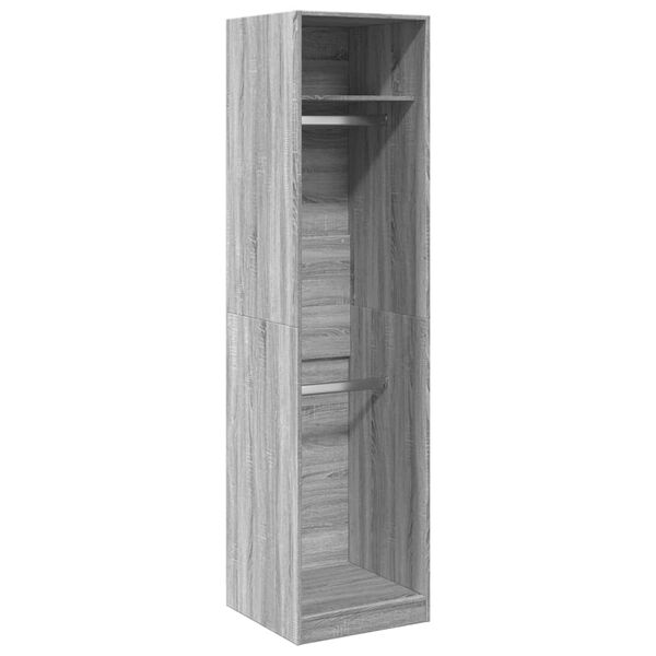 Armario de madera de ingeniería gris Sonoma 50x50x200 cm Gris sonoma 50 x 50 x 200 cm 1 estante