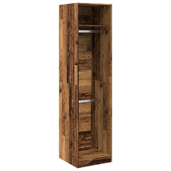 Armario de madera de ingeniería roble envejecido 50x50x200 cm Madera antigua 50 x 50 x 200 cm 1 estante