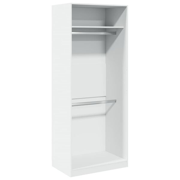 Armario de madera de ingeniería blanco 80x50x200 cm Blanco 80 x 50 x 200 cm 1 estante