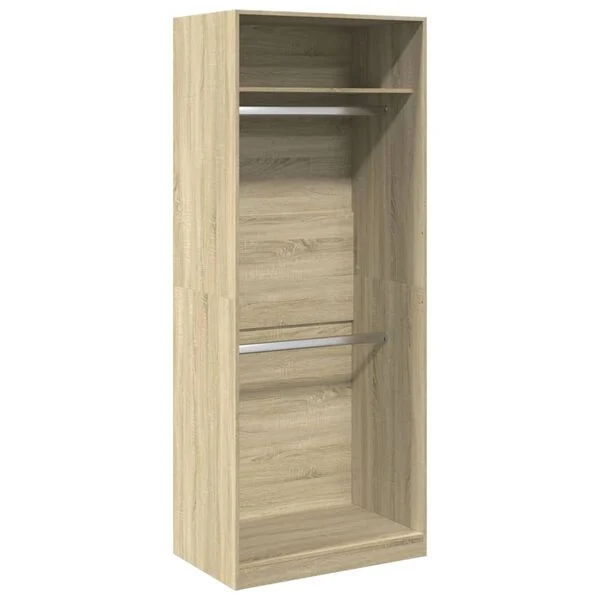 Armario de madera de ingeniería roble Sonoma 80x50x200 cm Roble Sonoma 80 x 50 x 200 cm 1 estante