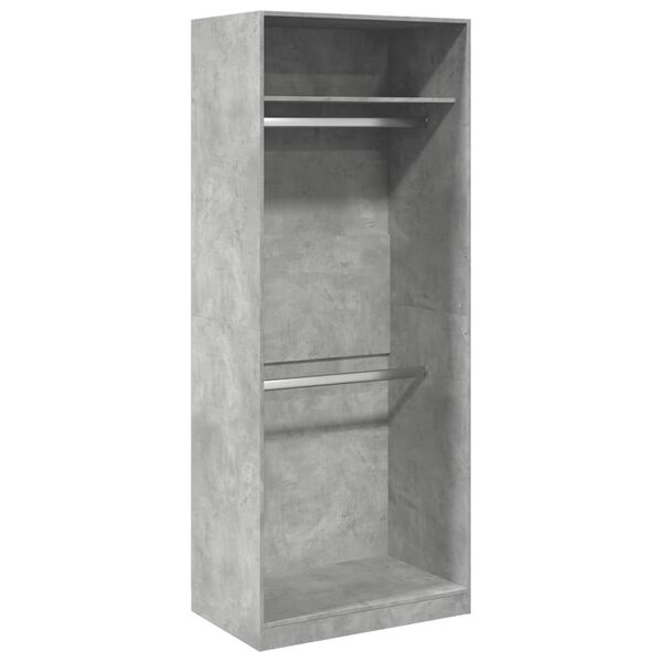 Armario de madera de ingeniería gris hormigón 80x50x200 cm Gris hormigón 80 x 50 x 200 cm 1 estante