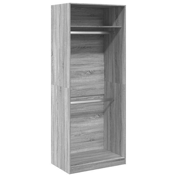 Armario de madera de ingeniería gris Sonoma 80x50x200 cm Gris sonoma 80 x 50 x 200 cm 1 estante