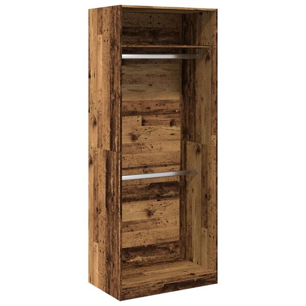 Armario de madera de ingeniería madera envejecida 80x50x200 cm Madera antigua 80 x 50 x 200 cm 1 estante