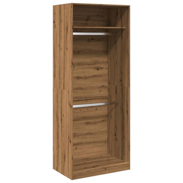 Armario de madera de ingeniería roble artesanal 80x50x200 cm Roble artisan 80 x 50 x 200 cm 1 estante