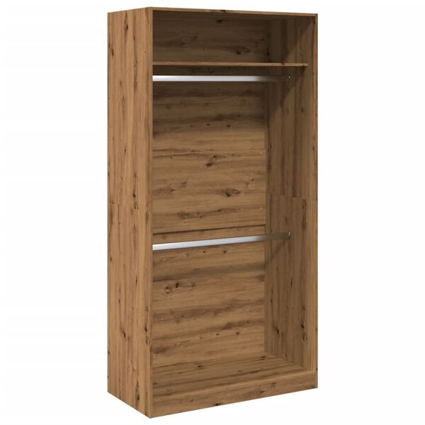 Armario de madera de ingeniería roble artesanal 100x50x200 cm Roble artisan 100 x 50 x 200 cm 1 estante
