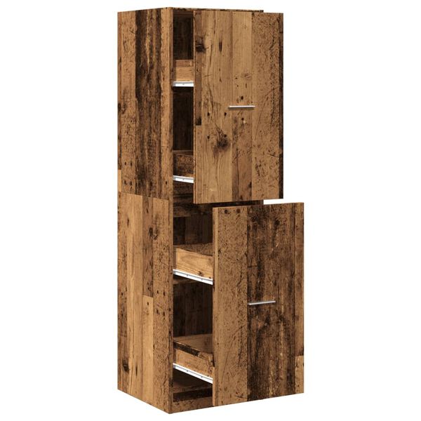 Armario botiquín madera de ingeniería envejecido 40x41x1445 cm Madera antigua 40 x 41 x 144,5 cm