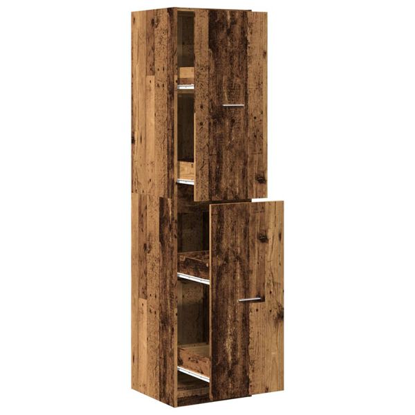 Armario botiquín madera de ingeniería envejecido 40x41x1745 cm Madera antigua 40 x 41 x 174,5 cm