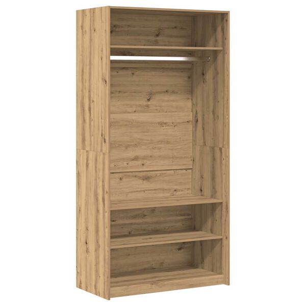 Armario de madera de ingeniería roble artesanal 100x50x200 cm Roble artisan 100 x 50 x 200 cm 3 estantes