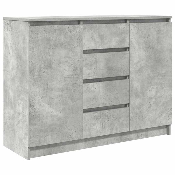 Aparador con cajones gris hormigón 1005x35x76 cm Gris hormigón