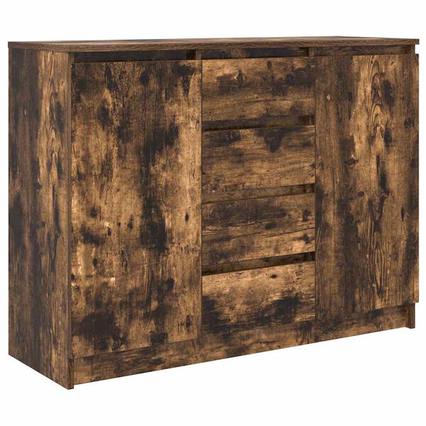 Aparador con cajones roble ahumado 1005x35x76 cm Roble ahumado