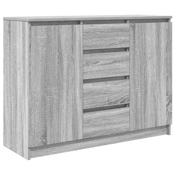 Aparador con cajones gris Sonoma 1005x35x76 cm Gris sonoma