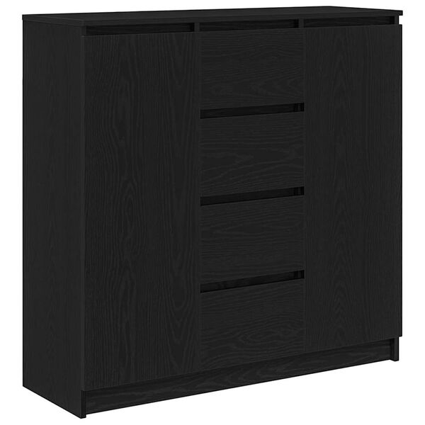Aparador con cajones roble negro 1005x35x985 cm Roble negro