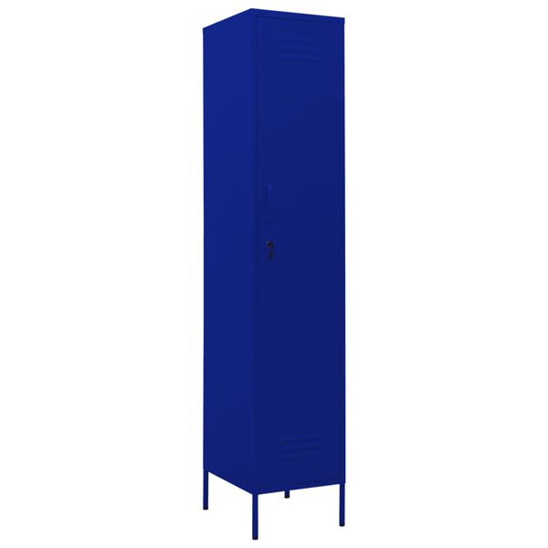 Armario taquilla de acero azul marino 35x46x180 cm Azul marino