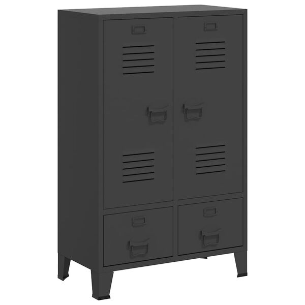 Armario industrial acero gris antracita 67x35x107 cm Antracita