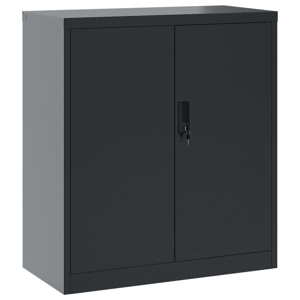 Armario archivador de acero gris antracita 79x40x90 cm Antracita