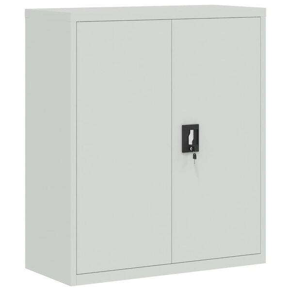 Armario archivador de acero gris claro 90x40x105 cm Gris claro 90 x 40 x 105 cm