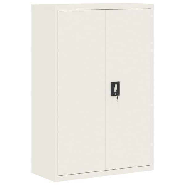 Armario archivador de acero blanco 90x40x140 cm Blanco 90 x 40 x 140 cm