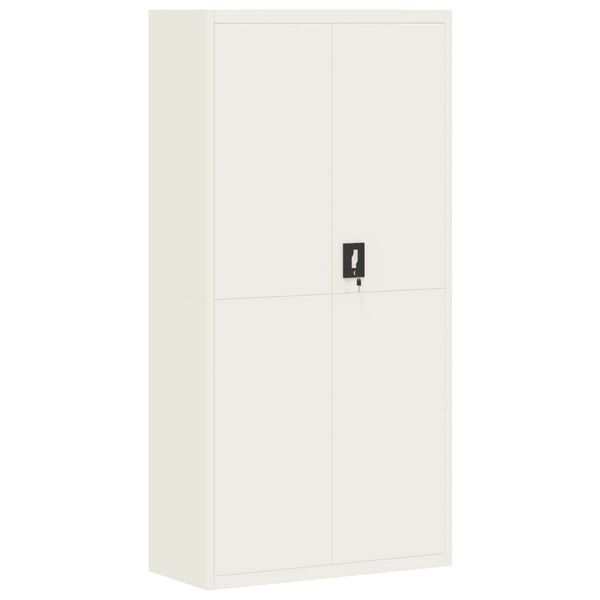 Armario archivador de acero blanco 90x40x180 cm Blanco 90 x 40 x 180 cm