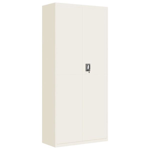 Armario archivador de acero blanco 90x40x200 cm Blanco 90 x 40 x 200 cm