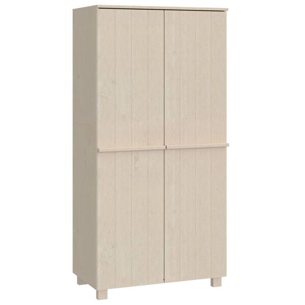 Armario HAMAR madera pino maciza marrón miel 89x50x180 cm Marrón