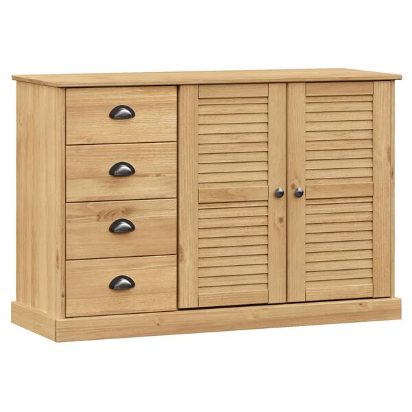 Aparador con cajones VIGO madera maciza pino 113x40x75 cm Marrón