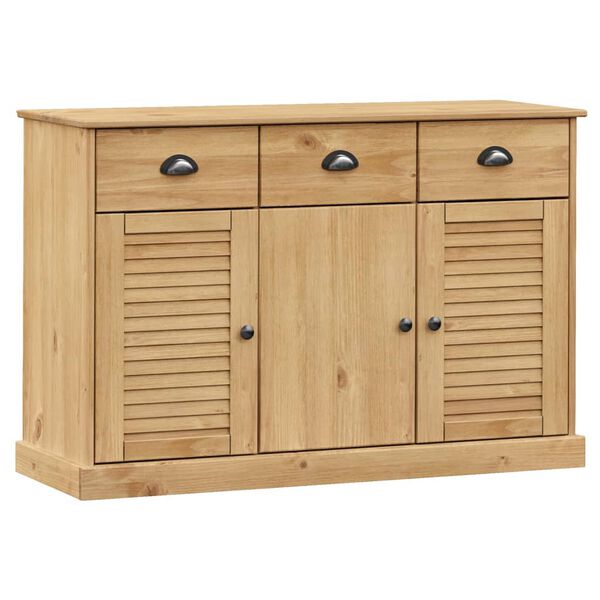 Aparador con cajones VIGO madera maciza pino 113x40x75 cm Marrón 353190