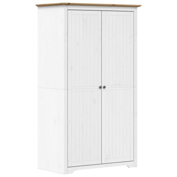 Armario BODO madera maciza de pino blanco marrón 99x535x173 cm Marrón 99 x 53,5 x 173 cm