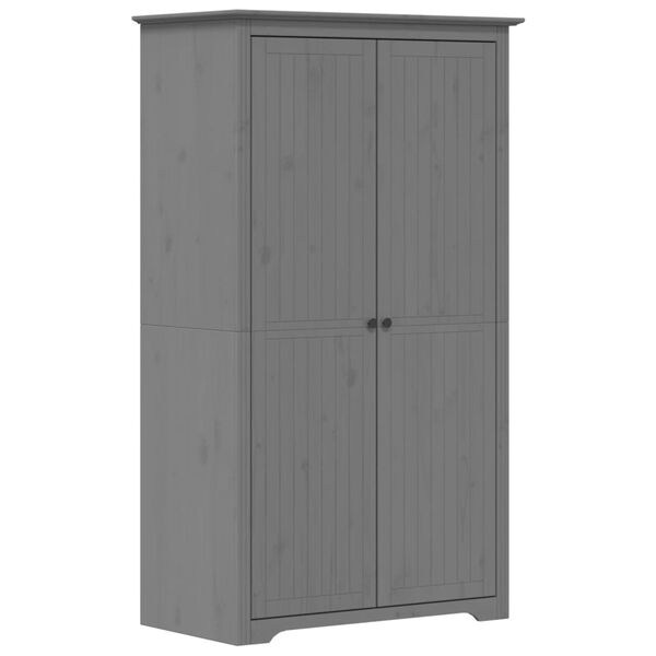 Armario BODO madera maciza de pino gris 99x535x173 cm Gris 99 x 53,5 x 173 cm