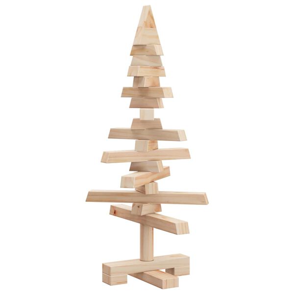 | Árbol de Navidad de madera | natural 60 cm Madera maciza de pino Natural (sin acabado) 60 cm