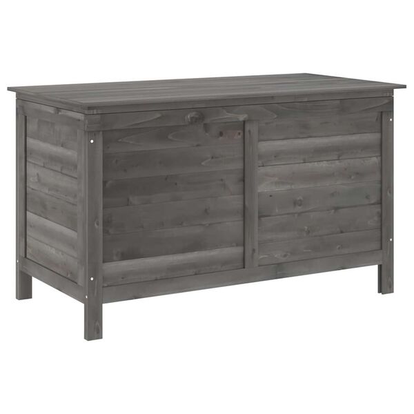 Arcón de jardín madera maciza abeto 99x495x585 cm Antracita 99 x 49.5 x 58.5 cm