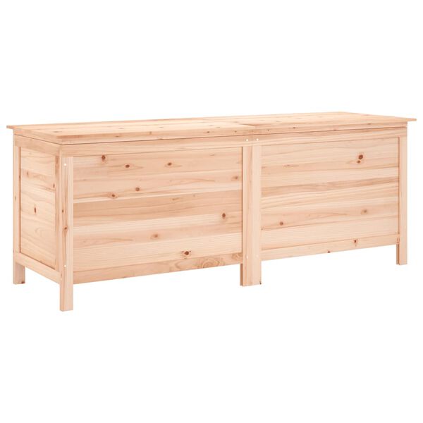 Arcón de jardín madera maciza abeto 150x50x565 cm Natural 150 x 50 x 56.5 cm