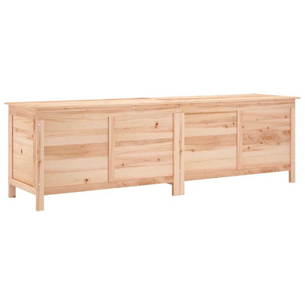 Arcón de jardín madera maciza abeto 1985x50x565 cm Natural 198.5 x 50 x 56.5 cm