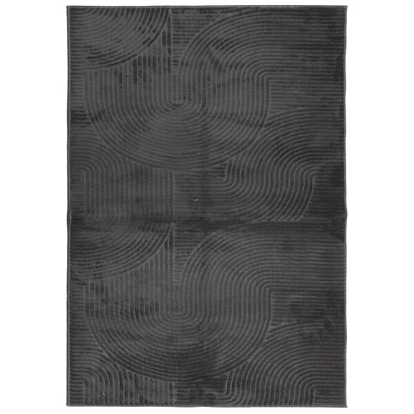 Alfombra pelo corto look escandinavo IZA antracita 160×230 cm Antracita 160 x 230 cm