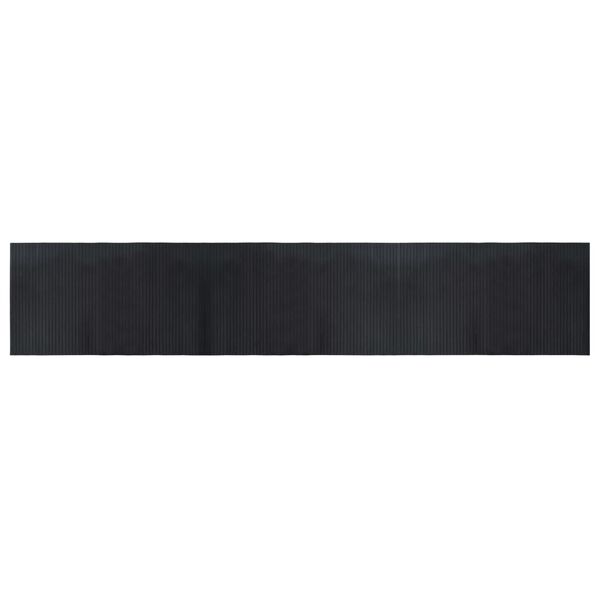 Alfombra rectangular bambú negro 60×300 cm Negro 60 x 300 cm