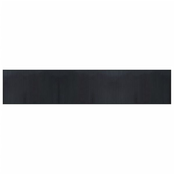 Alfombra rectangular bambú negro 60×300 cm Negro 376840