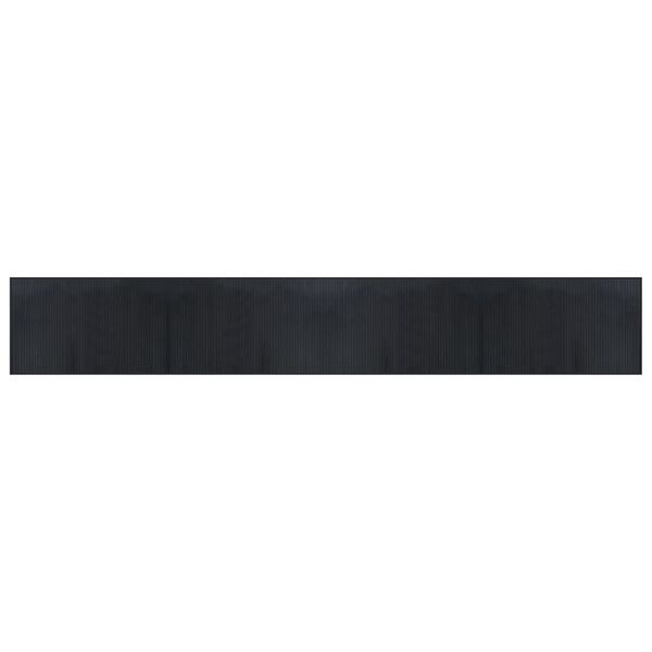 Alfombra rectangular bambú negro 60×400 cm Negro 376846