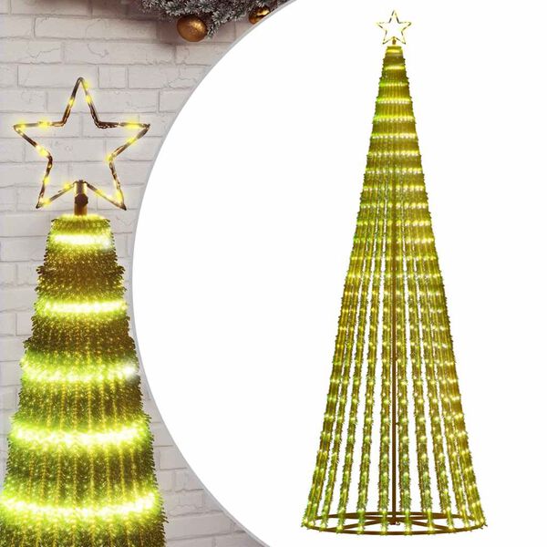 VidaXL Árbol de Navidad LED 475 LEDs blanco cálido 247 cm Blanco cálido 247 cm