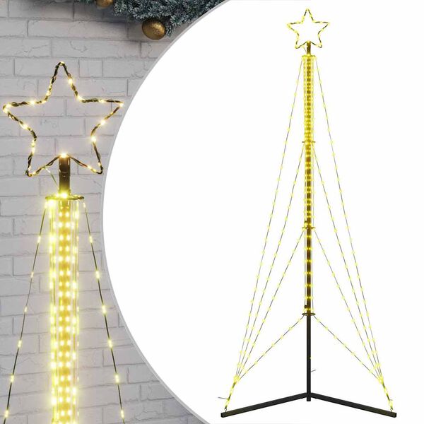 VidaXL Árbol de Navidad LED 483 LEDs blanco cálido 240 cm Blanco cálido 240 cm