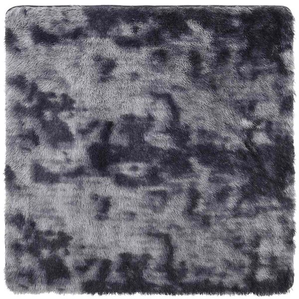 Alfombra de pelo largo NAVARRA gris oscuro 200×200 cm poliéster Gris oscuro 200 x 200 cm