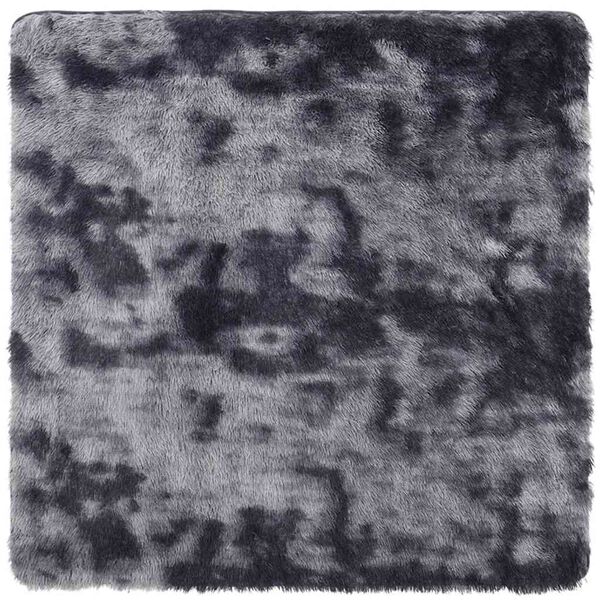 Alfombra de pelo largo NAVARRA gris oscuro 240×240 cm poliéster Gris oscuro 240 x 240 cm