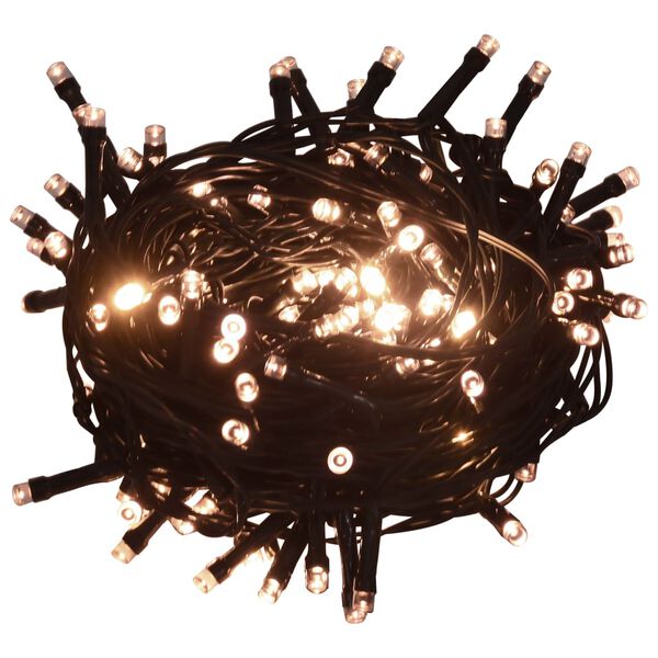 Tira de luces con 600 LEDs 60 m 8 efectos de luz IP44 blanco cálido Blanco cálido 60 m