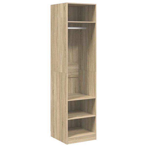 Armario de madera contrachapada color roble 50x50x200 cm Roble Sonoma 50 x 50 x 200 cm 3 estantes