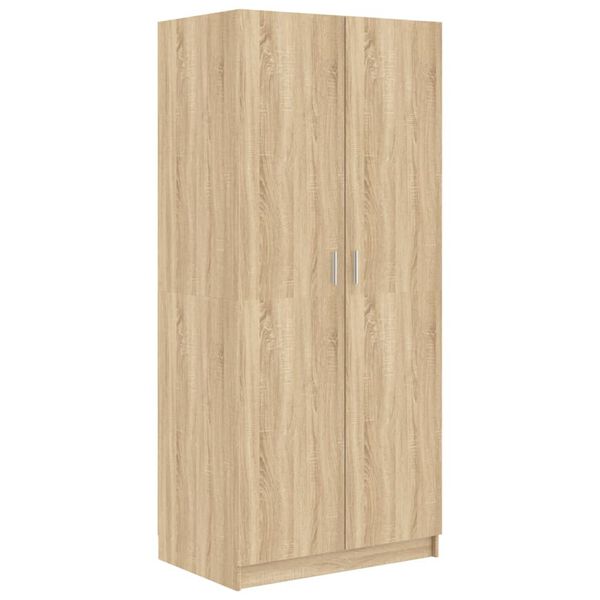 Armario de madera contrachapada roble Sonoma 80x52x180 cm Roble Sonoma