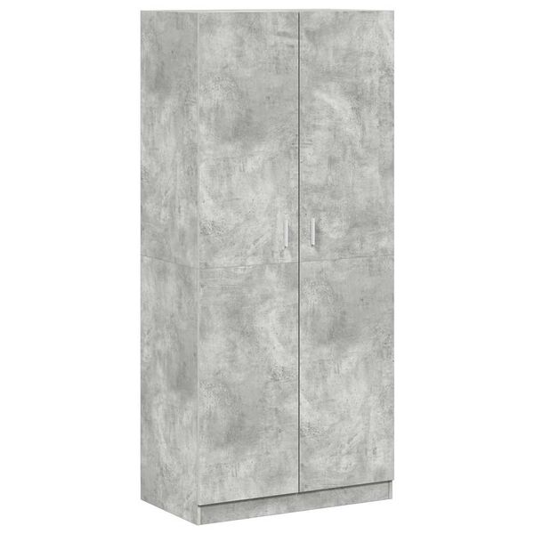 Armario de madera contrachapada gris hormigón 90x52x200 cm Gris hormigón