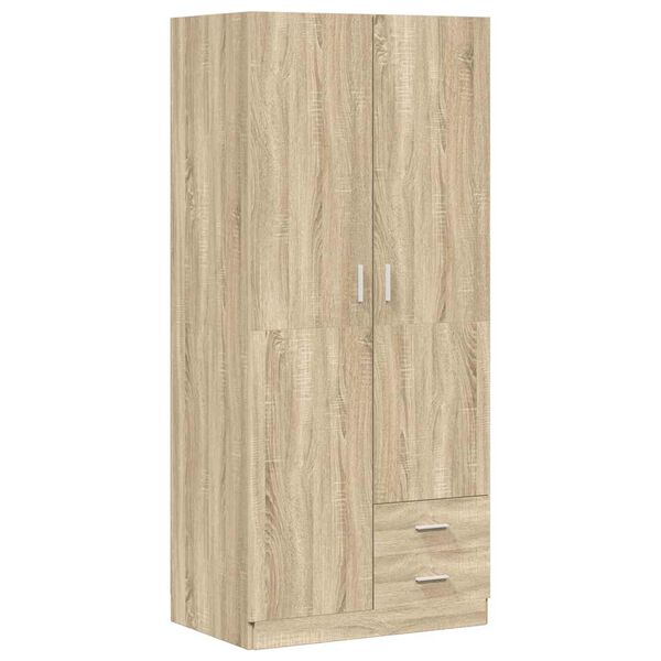 Armario de madera de ingeniería roble Sonoma 80x52x180 cm Roble Sonoma