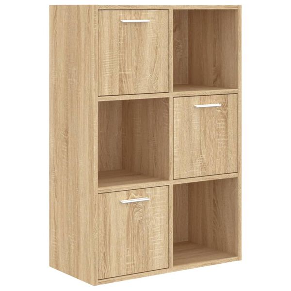 Armario almacenamiento madera contrachapada roble 60x295x90 cm Roble Sonoma