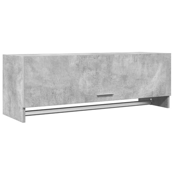 Armario de madera contrachapada gris hormigón 100x325x35 cm Gris hormigón 100 x 32,5 x 35 cm