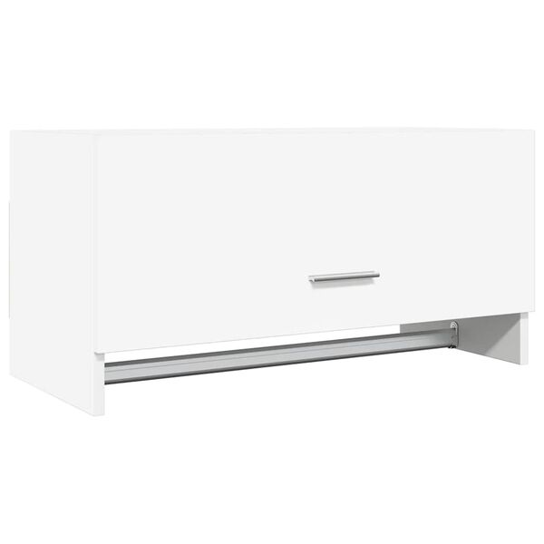 Armario de madera contrachapada blanco 70x325x35 cm Blanco 70 x 32,5 x 35 cm